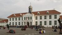 gedung Museum Fatahillah bekas balai kota Batavia di Taman Fatahillah