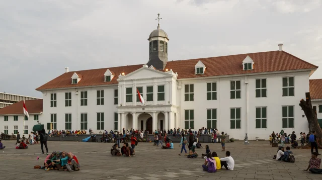 gedung Museum Fatahillah bekas balai kota Batavia di Taman Fatahillah