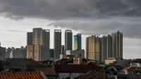 permukiman dan gedung tinggi di Jakarta