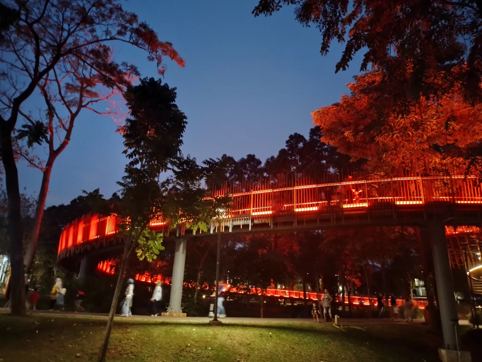 tebet-eco-park-infinity-link-bridge Infinity Link Bridge di Tebet Eco Park saat senja